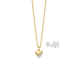 Collier coeur en plaqué or K2758