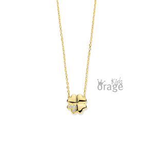 Collier trèfle en plaqué or K2769