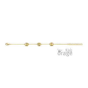 Bracelet trèfles en plaqué or k2770
