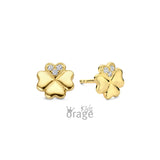 Boucles fleurs en plaqué or K2771