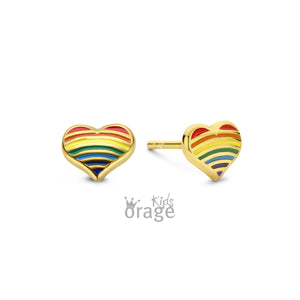 Boucles coeurs en plaqué or K2779