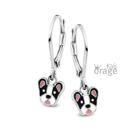 Boucles pendentes bouledogue K2793