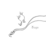 Boucles d'oreilles pendantes papillon + zirconium K3004