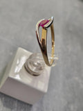 Bague bicolore avec rubis en 9ct 422-111