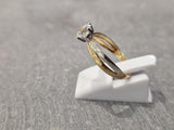 Bague bicolore avec zirconiums en 9ct 424-19