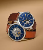 Montre Townsman automatique cuir brun clair 48mm