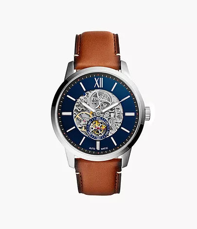 Montre Townsman automatique cuir brun clair 48mm