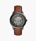 Montre Neutra automatique cuir ambre
