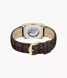 Montre Carraway automatique en cuir brun