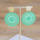 Boucles d'oreilles Santibé Mini Espagnola Vert d'eau 782S14