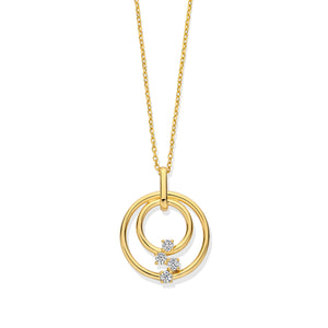 Collier en plaqué or et zirconium Naiomy 755Z316