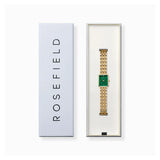 Rosefield Octagon XS dorée cadran nacre verte