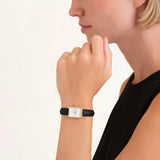 Rosefield Octagon XS dorée cuir noir