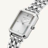 Rosefield Octagon XS en acier cadran silver