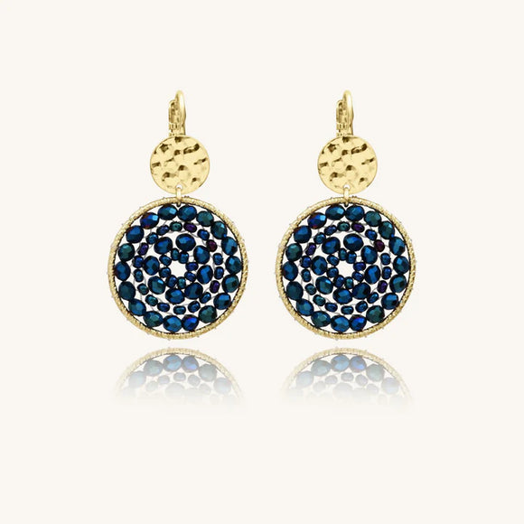Boucles d'oreilles Santibé Paradis Bleu marine 782S40