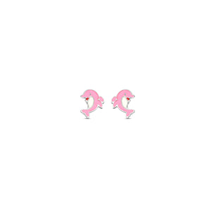 Boucles dauphins roses