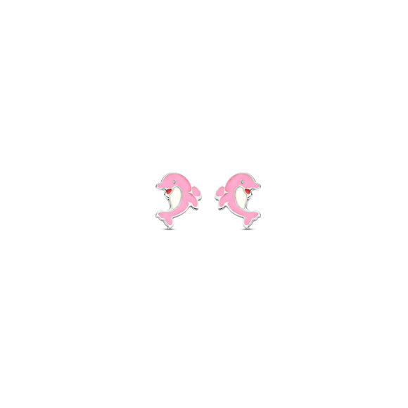 Boucles dauphins roses