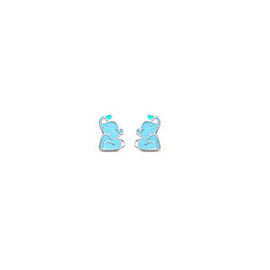 Boucles éléphants bleus 684-1654
