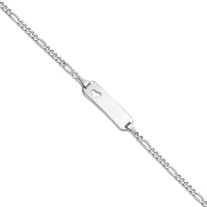 Bracelet identité bébé coeur ajouré PG015
