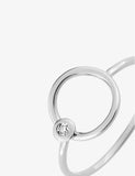 Bague or blanc 18ct et diamant 305-168