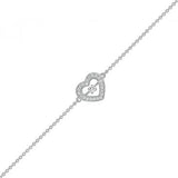 Bracelet coeur en argent 645-2211