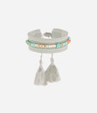 Bracelet ZAG Malaga en tissu bleu ciel