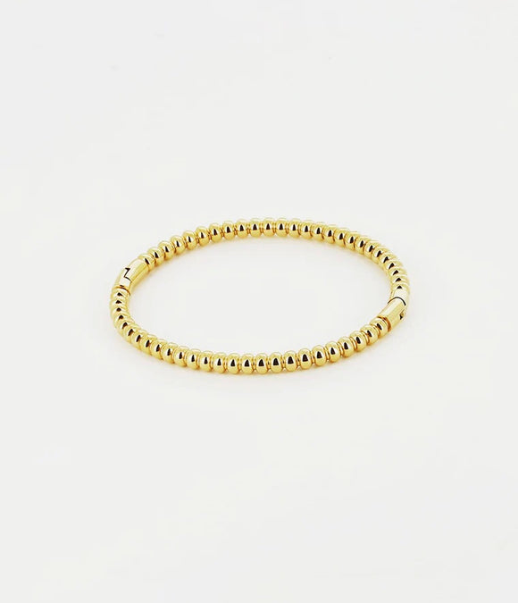 Bracelet ZAG Jonc dots en acier doré