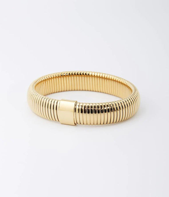 Bracelet Jonc Diane en acier doré