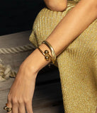 Bracelet ZAG Jonc Wako en acier doré