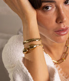Bracelet ZAG Jonc Teru en acier doré