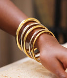 Bracelet ZAG  jonc Icy en acier doré M 840j859