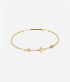 Bracelet jonc ZAG Erbajolo en acier doré
