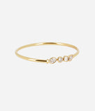 Bracelet Jonc Zag Aragona en acier doré