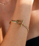 Bracelet jonc ZAG Fidelis en acier doré