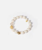 Bracelet Zag Lorette en acier doré et graines de Bodhi