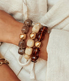 Bracelet ZAG Oedipe blanc cassé