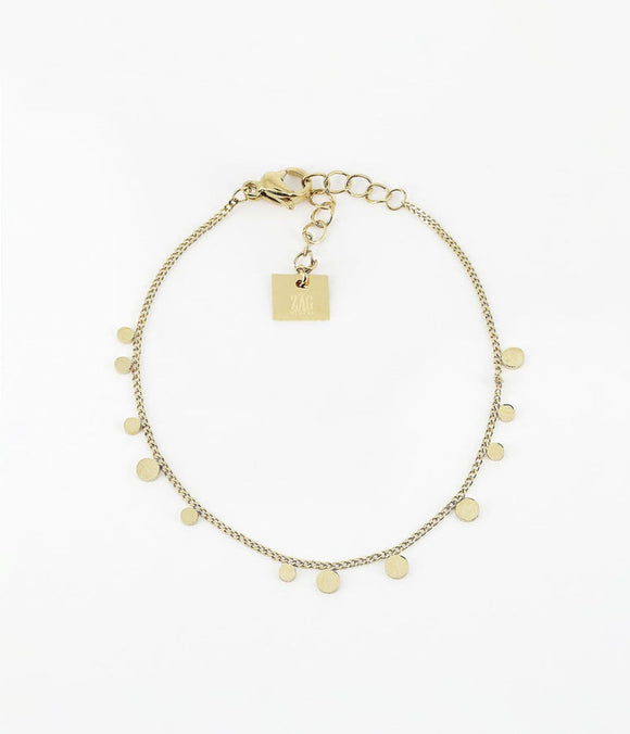 Bracelet ZAG Mini Confettis en acier jaune