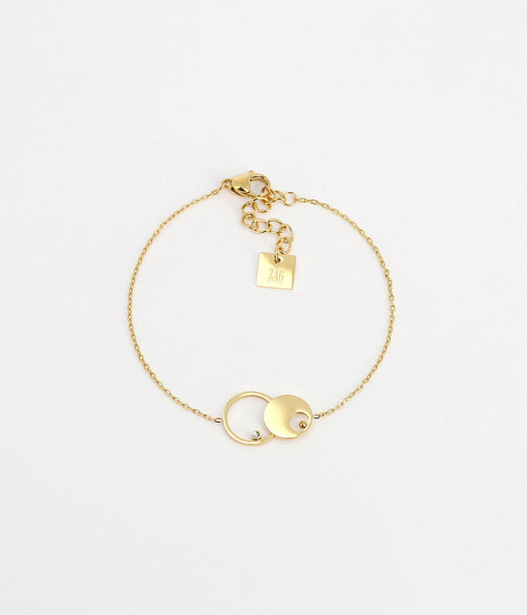 Bracelet ZAG Ceres en acier doré