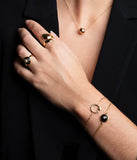 Bracelet Belle en acier doré et onyx