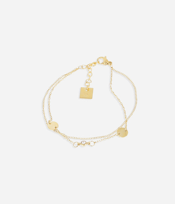 Bracelet ZAG Leona en acier doré