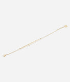 Bracelet ZAG Tube en acier doré