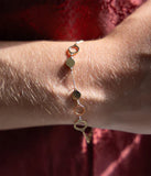 Bracelet Zag Pluie en acier doré