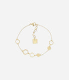 Bracelet Zag Pluie en acier doré