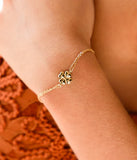 Bracelet ZAG trèfle Dorus en acier doré - 840J589