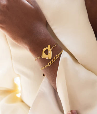 Bracelet ZAG Gitsa en acier doré