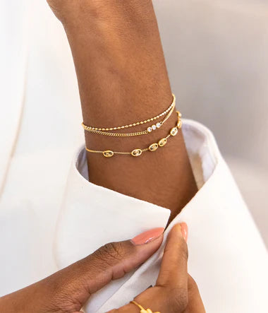 Bracelet Zag Santino en acier doré
