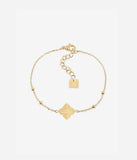 Bracelet ZAG Racine en acier doré