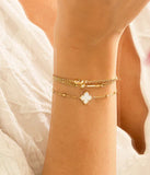 Bracelet ZAG Racine en acier doré