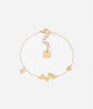 Bracelet ZAG coeurs Arisa en acier doré
