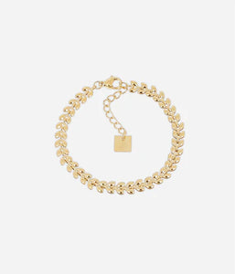 Bracelet ZAG Leaf en acier doré